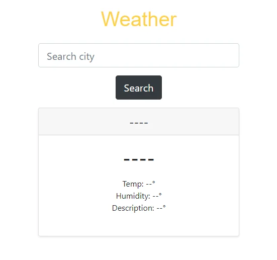 Weather data app